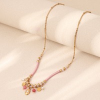 Collier bohème vintage pour femmes, fait à la main, perles de pierre naturelle, acier inoxydable, corde perlée, charme tendance, chaîne à maillons, cadeau parfait