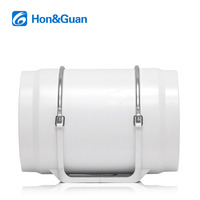 Ventilateur extracteur en ligne à flux mixte OEM 8 pouces 200 mm, haute pression statique, faible bruit, double vitesse, IP44, pour ventilation de cuisine