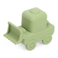 Jouets de bain en silicone pour enfants - Camions de construction flottants et jouets à presser pour bébés - Vente en gros OEM à prix promotionnel