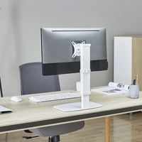 Support de moniteur de bureau vertical autoportant en acier, réglable en hauteur, petit modèle, vente en gros OEM ODM