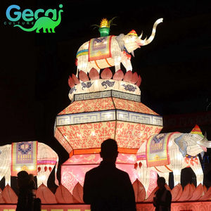 Lanterne traditionnelle artisanale en bois GECAI, lanterne chinoise d'animal de taille réelle, couleur et taille personnalisables - Product Image 5