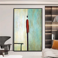 Mintura Grande Peinture Murale Abstraite Faite à la Main, Texture Moderne, Décoration Intérieure, Portrait Figuratif, Peinture Acrylique sur Toile