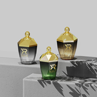 Bouteille en verre personnalisée 150g/200g pour Bukhoor - Emballage en verre transparent avec pulvérisateur et sceau sérigraphié
