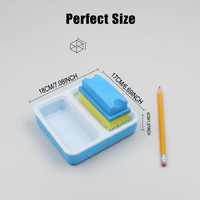 Boîte à Gommes Mini en Plastique Compacte pour Rangement de Papeterie Scolaire et Domestique – Vente Directe Usine