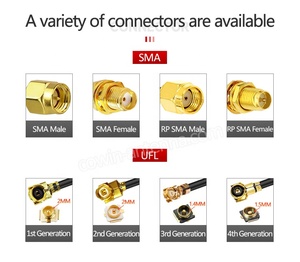 Ángulo recto hembra SMA a IPX U.FL <span class=keywords><strong>Cable</strong></span> coaxial <span class=keywords><strong>fino</strong></span> de baja pérdida de 1,13mm para WiFi DAB Ham Radio UFL SMA <span class=keywords><strong>Cable</strong></span> 15cm - Product Image 5