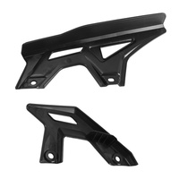 Kit de protection de chaîne pour Surron Light Bee X S, panneaux de protection de chaîne supérieurs et inférieurs en plastique noir, remplacement pour Segway X160 X260
