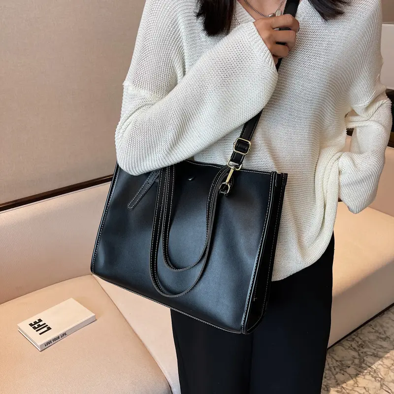 2022 neue Mode Einkaufstasche Plissee Wellenmuster Leder Hand One-Shoulder große Damen tasche