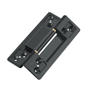 Mini Single <b>Side</b> Concealed Hinge 77x28x8mm Matte <b>Black</b> Zinc Alloy Invisible Hinge for <b>Cabinet</b> and Hotel Extremely Narrow Door - Product Image 1