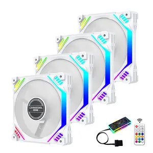 Lovingcool Wholesale Gmaing Computer Cooling Fan 12v Rainbow PC Fans Plastic Cooling Fan Radiator For Computer Case