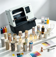 Imprimante UV cylindrique personnalisable avec tête d'impression Epson I1600 pour tasses, gobelets, abat-jour, vases, canettes, balles, bouteilles, tubes