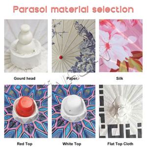 Perfecto para la decoración Paraguas Parasol de tela de bambú personalizado - Product Image 4
