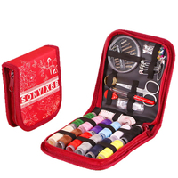 Kit de couture de Noël 65 pièces : Gamme complète d'outils de couture essentiels, coffret cadeau portable pour aiguilles et fils, idéal pour la maison et les vacances