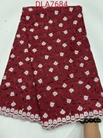 Dentelle de Voile suisse africaine de luxe avec des pierres 5 Yards Offre Spéciale 100% coton broderie dentelle tissu pour robe de soirée
