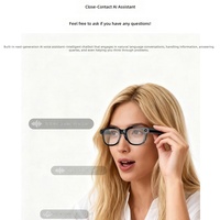 Lunettes de traduction intelligentes IA avec appareil photo, enregistrement vocal, commande par bouton tactile et fonction de chat avancée