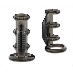 Penisvibrierende Penisringe für Männer Triebstopp Ejakulation Männer Sexspielzeuge Silizium Penisärmel Ring Häkel Ring Keuschheitskäfig Vorrichtung - Product Image 6