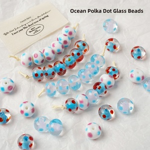 Cuentas de Vidrio Sueltas con Acabado Brillante, Altamente Transparentes, Hechas a Mano, para la Fabricación de Joyería DIY, Venta al Por Mayor - Product Image 1