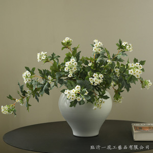 ดอกไม้ประดิษฐ์ทรงกลมหิมะ ยี่ห้อ Yihua ดอกไม้ผ้าไหมสีขาว ชมพู ม่วง ของตกแต่งบ้าน สไตล์โมเดิร์นเรียบง่าย ของประดับตกแต่งห้องนั่งเล่น - Product Image 2