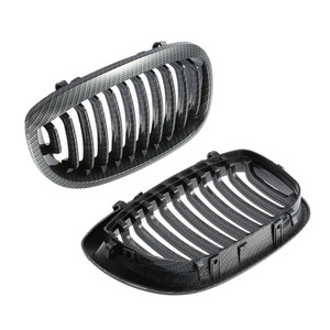 Parrilla delantera de fibra de carbono de una sola línea para BMW E46, actualización de parachoques para modelos 2003-2005 - Product Image 3