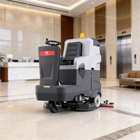 Nettoyeur de sols autoporté CleanHorse X9, alimenté par batterie, réservoir de 175 L, double brosse, faible bruit, pour le nettoyage des sols d'hôtel