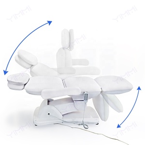 Yimmi Trắng Cao Cấp Đồ Nội Thất Massage 4 Động Cơ Có Thể Điều Chỉnh Điện Mặt Ghế Đồ Nội Thất PVC Chất Liệu Mềm Vẻ Đẹp Salon Giường - Product Image 6