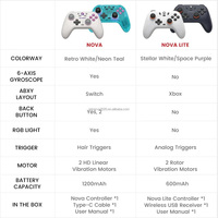 Paquete de accesorios para T4 Nova Lite Wireless, gamepad para PC, Android, iOS, Switch, Steam Deck, joystick con efecto Hall, dongle USB