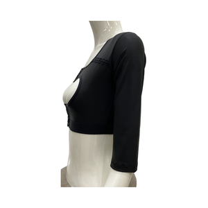 Body gainant post-opératoire pour femme à manches mi-longues, avec soutien-gorge intégré, pour la liposuccion et la rééducation des bras - Product Image 4