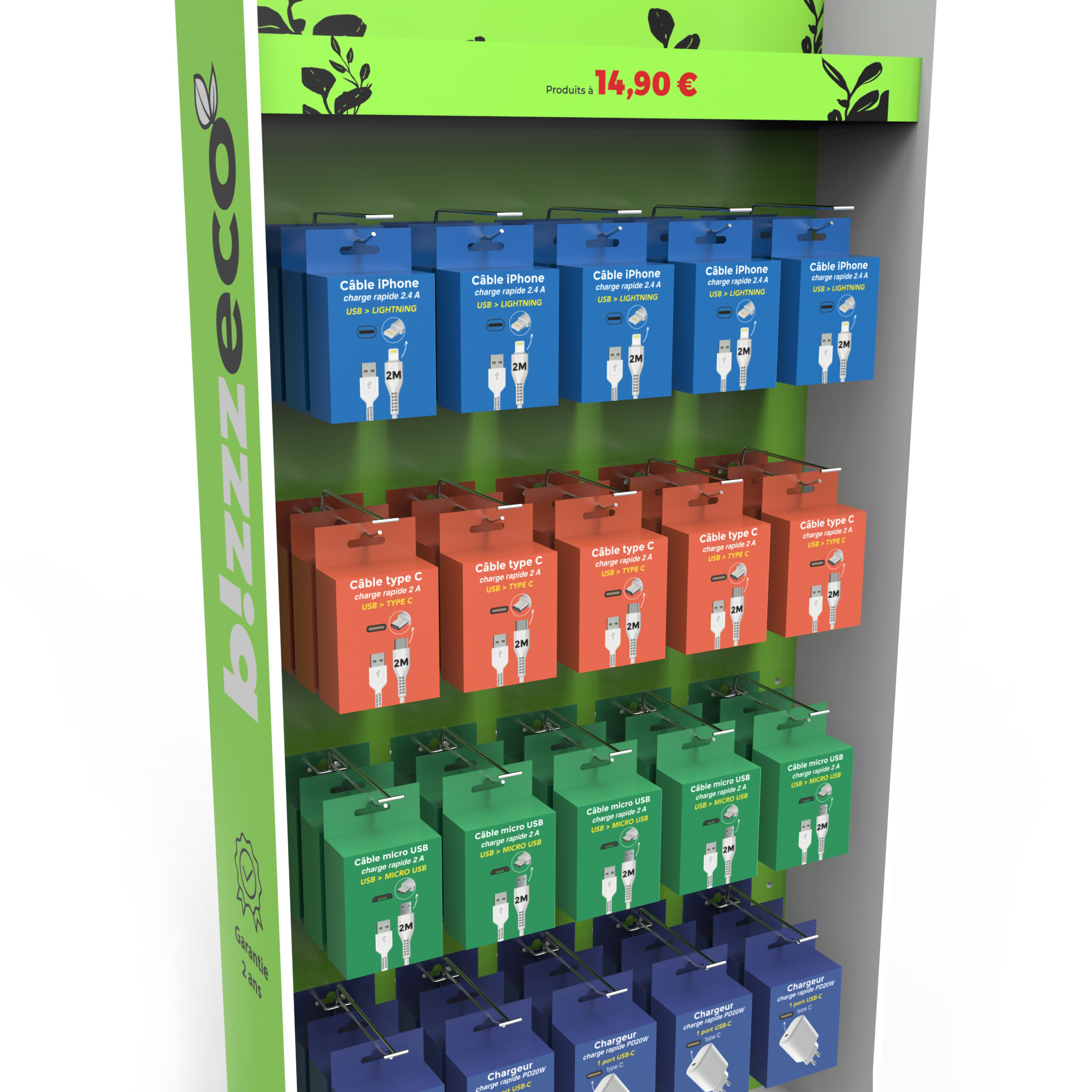 PVC Electric Accessary Display Stand with Pegboard for Wholesale — view 5