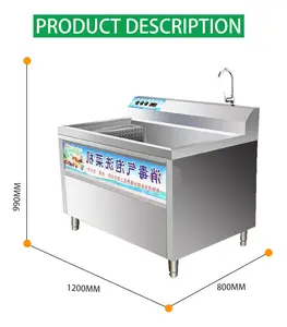 Máquina de limpieza de manzana y mango de fruta fresca, máquina de limpieza de verduras con burbujas, máquina de limpieza de burbujas