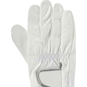White <b>Sheepskin</b> Non-Slip Golf <b>Glove</b> Right Hand Breathable Pull on Hook and Loop Closure Unisex Sports - Product Image 1