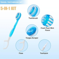 Cepillos de Dientes Desechables Portátiles Mini con Pasta Dental, Cepillo de Dientes Manual de Cerdas Suaves, Cepillo de Dientes Pequeño con Pasta Dental para Viajes