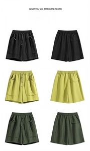 Pantalones Cortos Cargo de Punto a Cuadros Digitales para Verano, Transpirables, Ligeros, de Secado Rápido, Cómodos, Informales, para Trabajo, OEM, para Hombre - Product Image 5