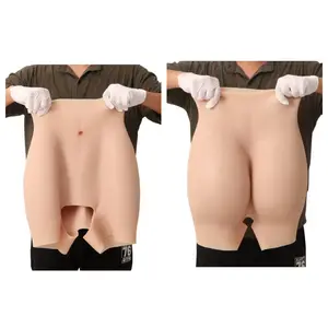 Plus Size Shapewear Shorts High Compression Tummy Control Panty Fake Silicone buttocks and hips Waist Shaper and Butt Lifter