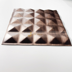 Lámina Decorativa de Acero Inoxidable Foshan Inox M181, Revestimiento PVD en Relieve, Color a Precio Accesible, Incluye Procesamiento de Doblado, Corte y Soldadura - Product Image 4