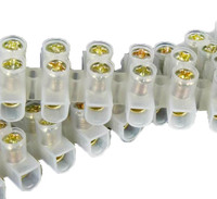 Matériau en laiton série X3 60A 25mm 2 positions lot de 10 pièces barrière à vis blanche borne de bloc de fil en plastique