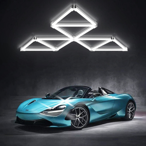 Système d'éclairage modulaire à grille hexagonale LED pour atelier de detailing automobile, panneaux de plafond pour la beauté automobile, éclairage connectable professionnel pour garage - Product Image 1