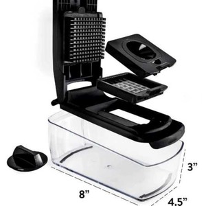 Hachoir à légumes et aliments, trancheuse à légumes, spiraliseur, hachoir à légumes avec récipient, gadgets et accessoires de cuisine - Product Image 3