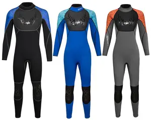 DIVESTAR Neoprene Chest Shark Skin Wetsuit Women 3mm Scuba Diving Suit Full Back Zipper Long Unisex Waterproof Breathable