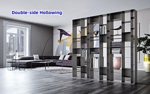 Scaffale di Design Italiano per Arredamento Hotel, Vetrina Espositiva, Libreria Divisoria Aperta <span class=keywords><strong>in</strong></span> <span class=keywords><strong>Metallo</strong></span> per Camera da Letto - Product Image 6