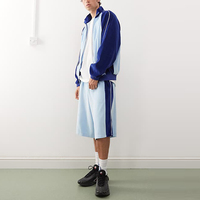 Ensemble de survêtement pour homme, taille plus, respirant, écologique, léger, en nylon, coupe-vent, veste à capuche, col uni, motif uni, automne