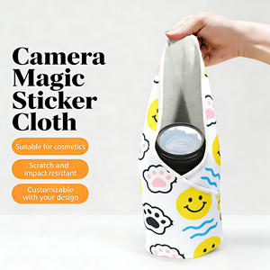 Patch en velcro imprimé en microfibre ultra-fine, chiffon magique cosmétique auto-adhésif, chiffon moelleux silencieux, chiffon d'emballage pour appareil photo - Product Image 1