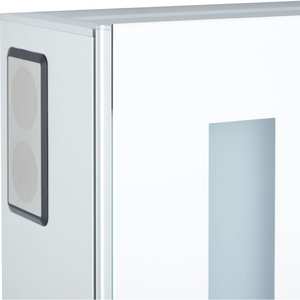 Armadietto per Medicinali Mars Villa Senza Cornice con Illuminazione LED Regolabile, Due Ripiani, Prese Integrate e Specchio Ingranditore Estraibile - Product Image 2