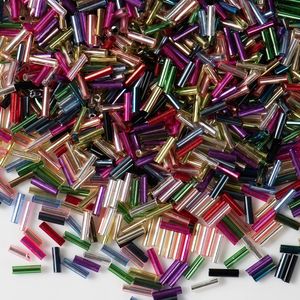 FGB Crystal Wholesale 2x6mm Silver Lined Tube <strong>Beads</strong> DIY Handmade Jewelry Bracelet Necklace <strong>Beads</strong> Accessories <strong>Bugle</strong> Glass <strong>Beads</strong> - Product Image 3