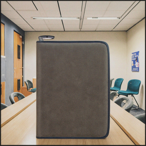 Carpeta de archivos con cremallera A4 ejecutiva Carpeta de presentación de cuero PU <span class=keywords><strong>para</strong></span> hombres y mujeres - Product Image 3