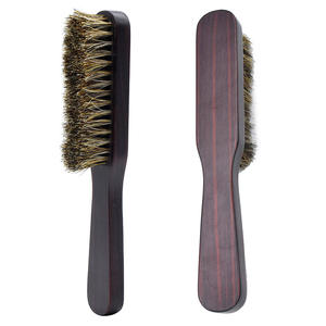 Cerdas de jabalí, venta al por mayor, plumero para el cuello, cepillo de pelo de madera, peine con logotipo personalizado, brocha de afeitar de madera negra para hombre - Product Image 2
