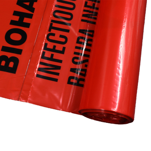 Strengthen Medical Garbage Bags Custom Logo Red Yellow Orange Plastic Trash Bags 13 30 55 Gallon <b>Large</b> Size - Product Image 3