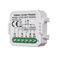 Interrupteur intelligent pour rideaux WiFi/Zigbee - Contrôle par application Tuya, Assistant vocal, Installation facile pour l'automatisation de la maison