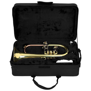 Flugelhorn Professionale in Sib, Laccatura Dorata, Tubo di Proiezione in Ottone Fosforoso, Corpo in Ottone, Popolare Tromba Flugelhorn, Vendita all'Ingrosso - Product Image 1