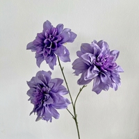 Bouquet de fleurs artificielles en soie Dahlia, arrangement floral factice pour la décoration de mariage et de la maison