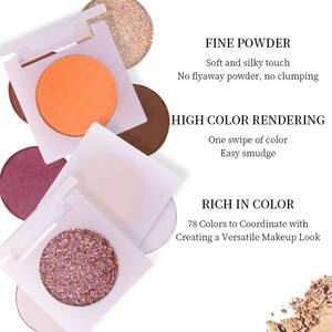 Palette de fards à paupières mats monochromes pour peau claire, fini brillant et scintillant, marque privée - Product Image 5