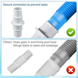 Venta caliente 1-1/4 "o 1-1/2" Acoplamiento de conector de manguera para piscina 2 uds Conectores de manguera de piscina con 4 abrazaderas de manguera - Product Image 3